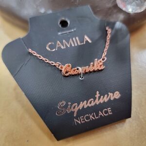 Camila Personalized Name In Rose Gold Necklace